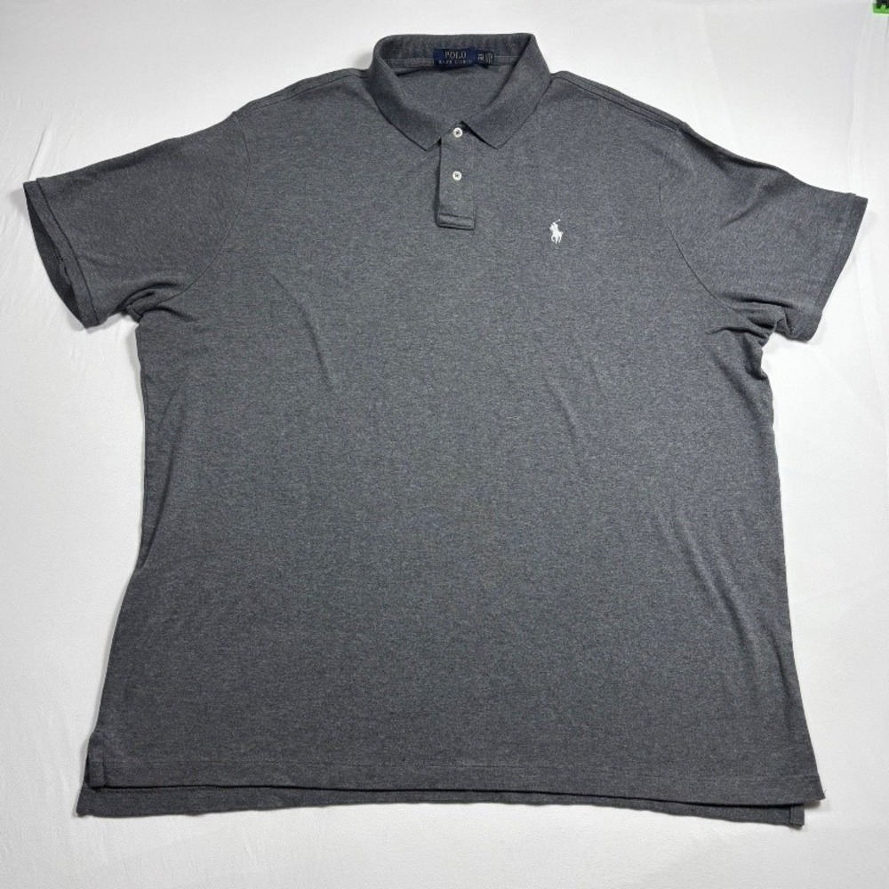 Polo Ralph Lauren Men's 3XL Gray Cotton Short Sleeve Pony Polo Shirt